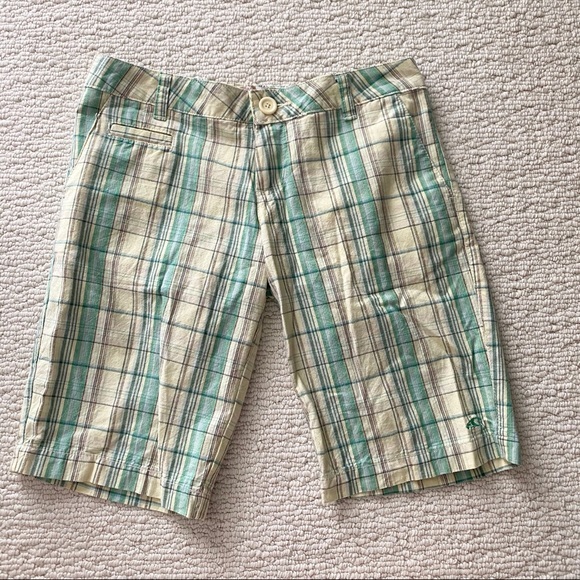 NWOT - O’Neill Yellow and Green Checkered Shorts - Picture 1 of 2